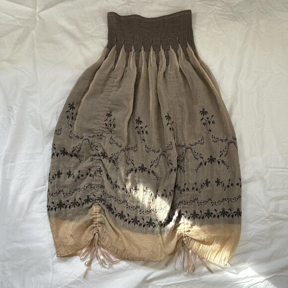 Vintage Style Embroidered Midi Skirt - Picture 5 of 5